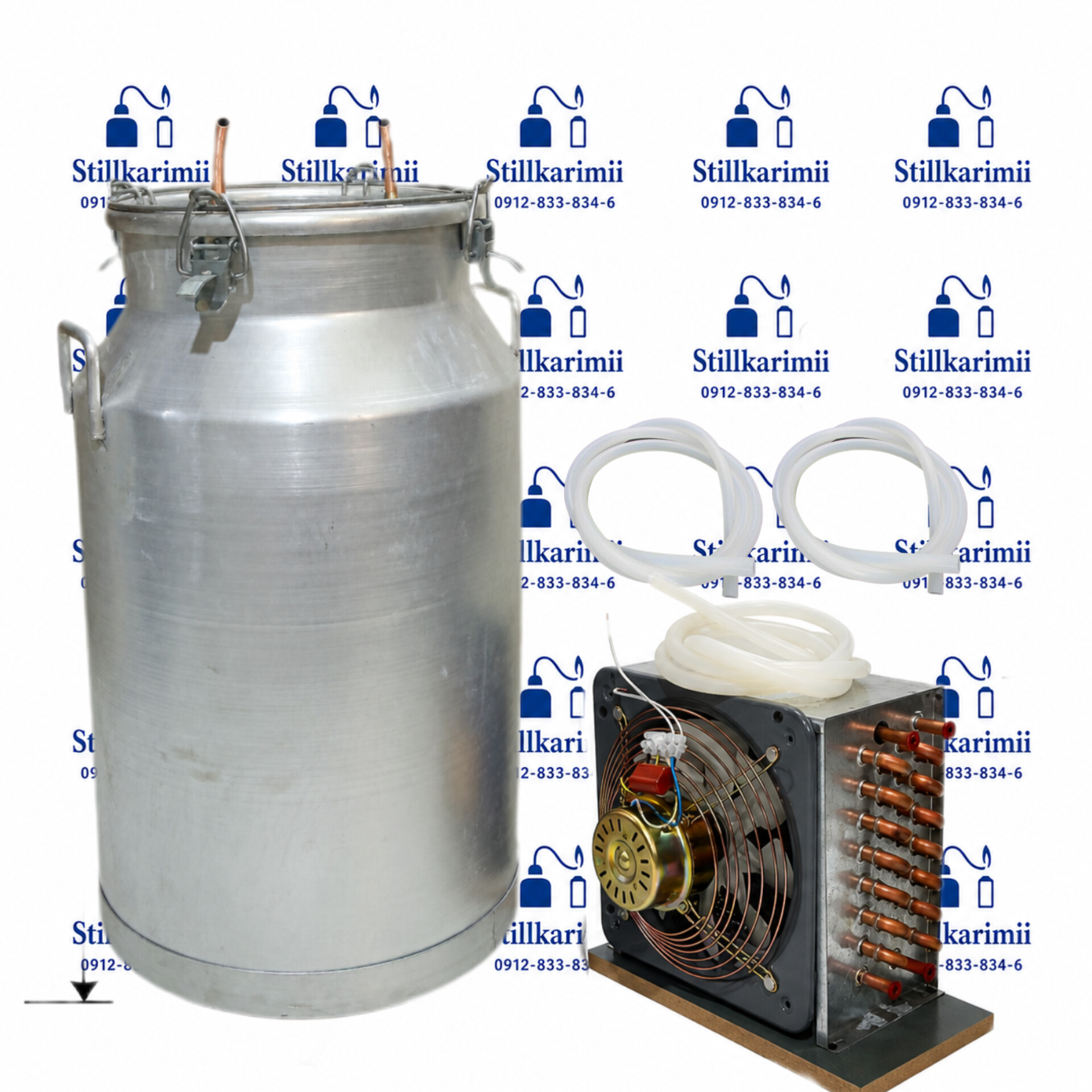 دستگاه عرقگیری 100لیتری با کندانسور برقی مسی25*25